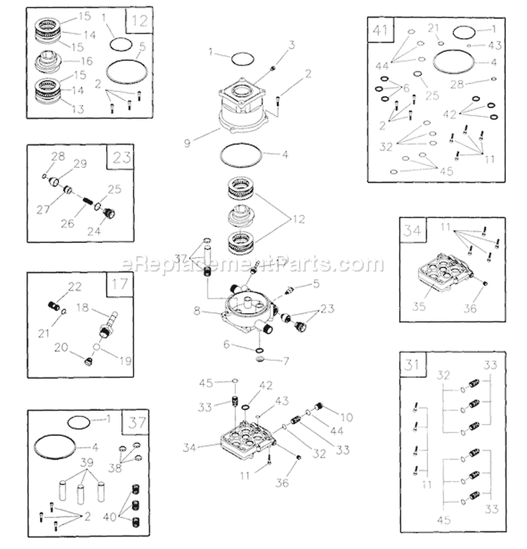 Page A Diagram and Parts List for 1296-0  Briggs and Stratton Pressure Washer